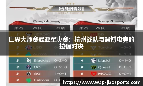 世界大师赛冠亚军决赛：杭州战队与淄博电竞的拉锯对决