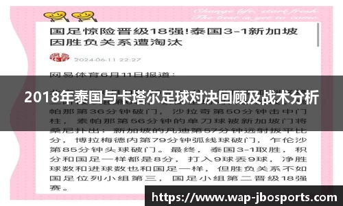 2018年泰国与卡塔尔足球对决回顾及战术分析